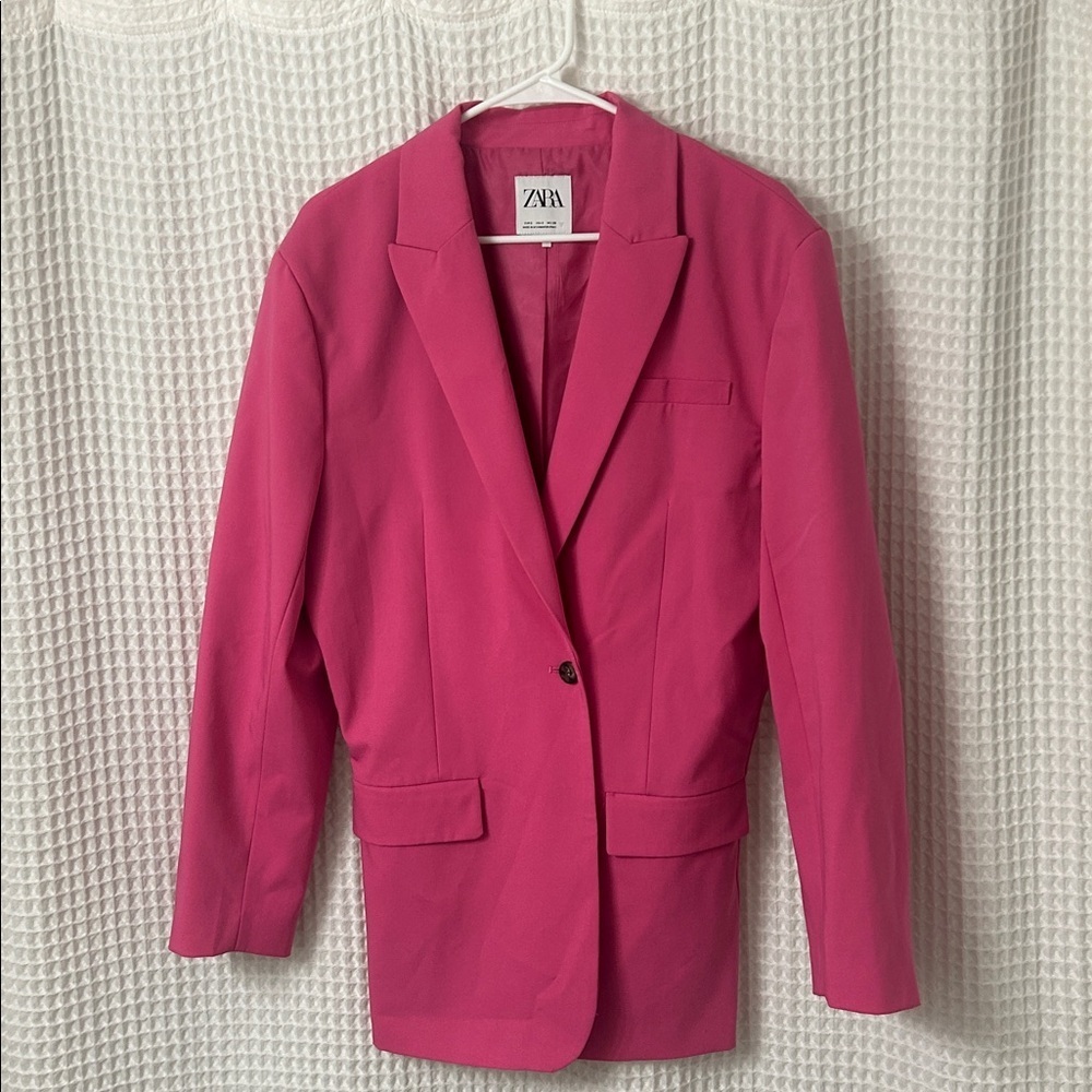 Zara Pink Oversized Blazer Size Small